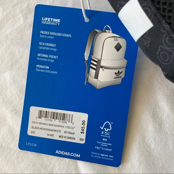 Adidas Youth Originals Base Backpack - Picture 7 of 9